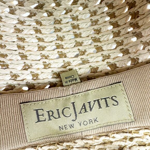 Eric Javits Squishee Mita Sun Hat in Peanut Tan One Size NWT - Picture 9 of 10